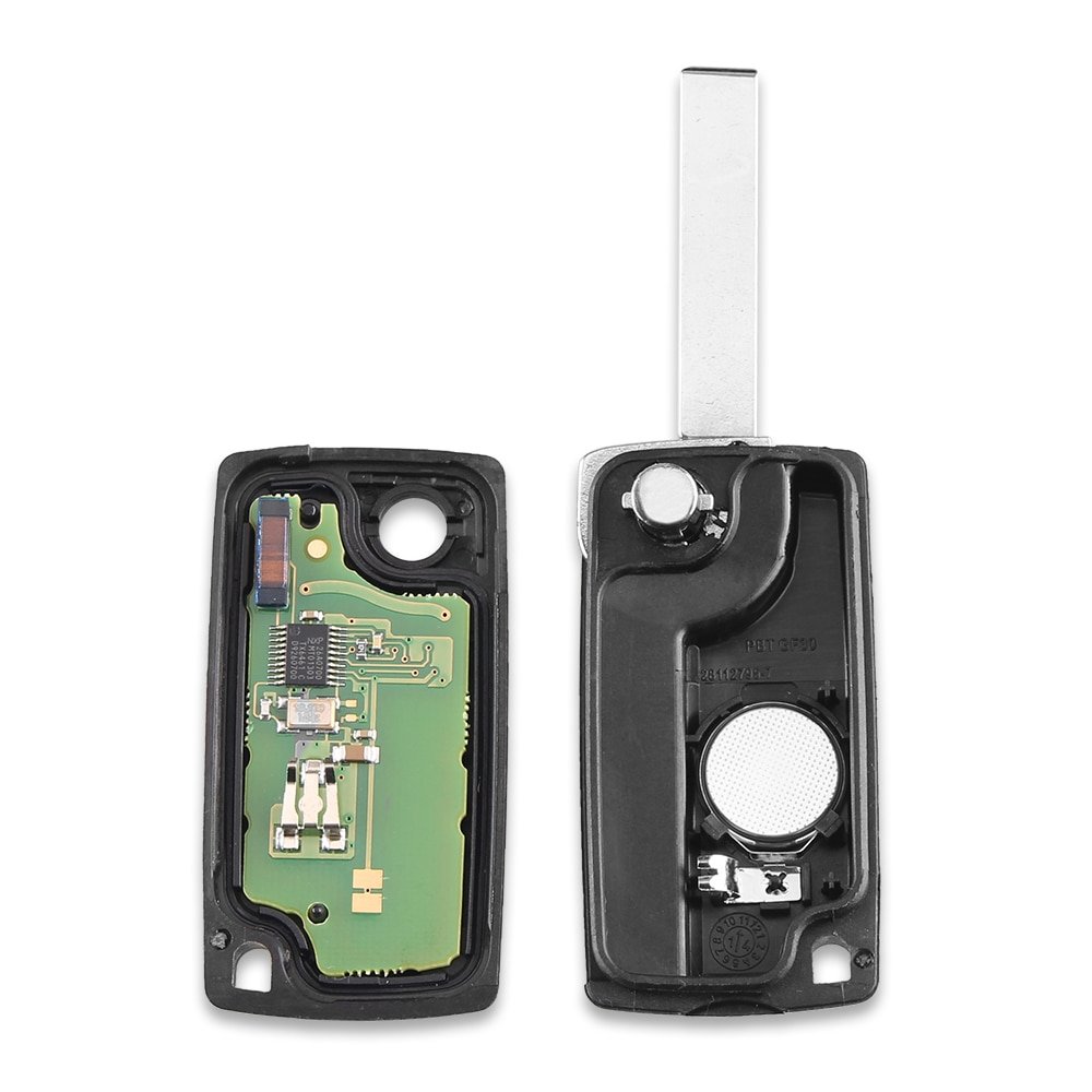 3-knapps fjärrkontroll CE0536 433MHz ID46 chip HU83 för Peugeot