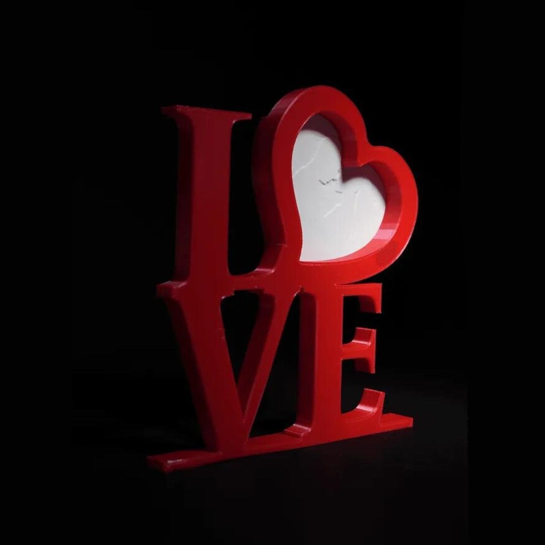 Kärleksskylt anpassad tavelram Valentine Lithophane