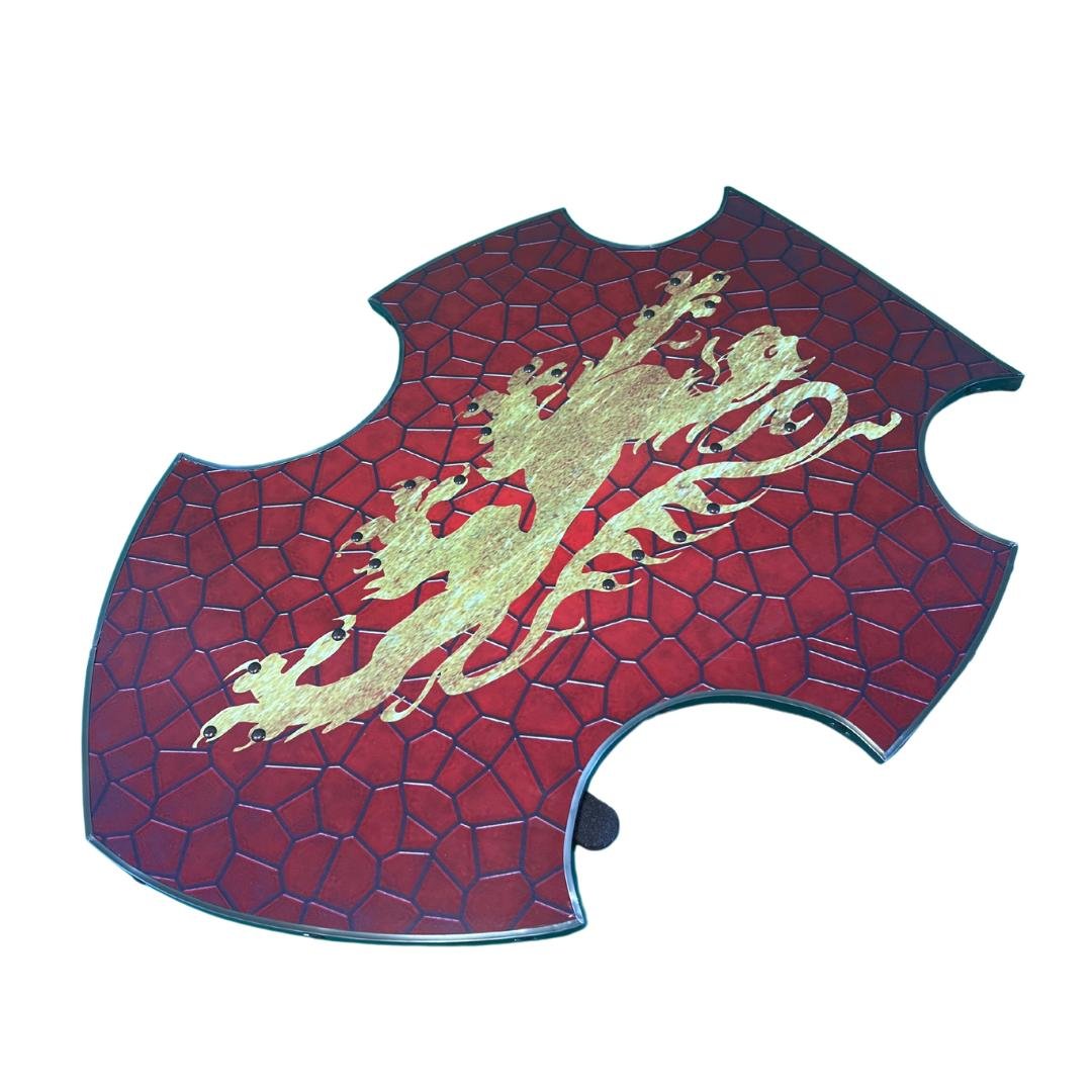 Träböjd Rampant Lion Viking Shield SWE176