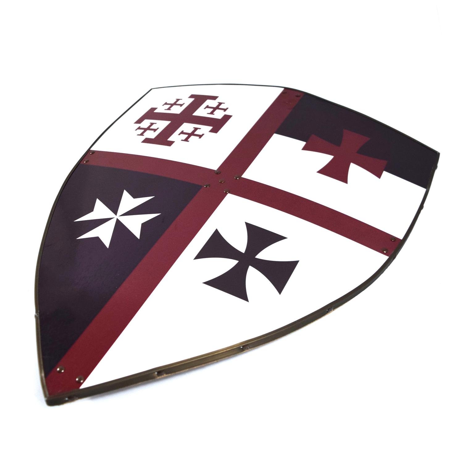 Trä medeltida Bezant Viking Kite böjd sköld SWE85