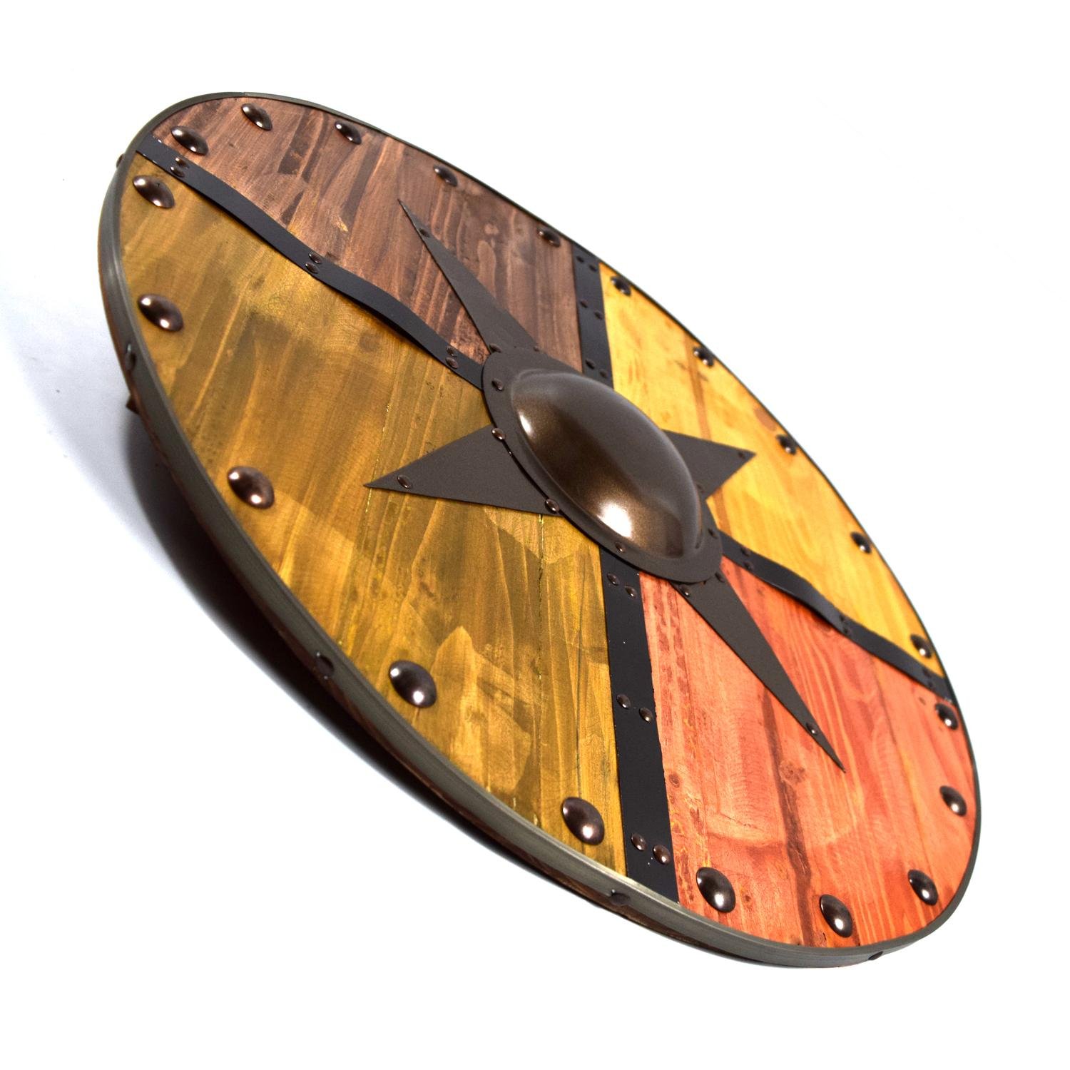 Historisk Ragnar Lodbrok Vikingasköld i trä SWE109