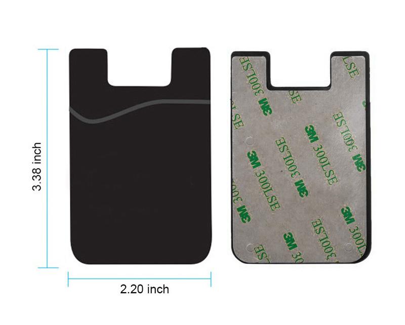 2x Silikonsocka plånbok kort kassettficka klistergrön