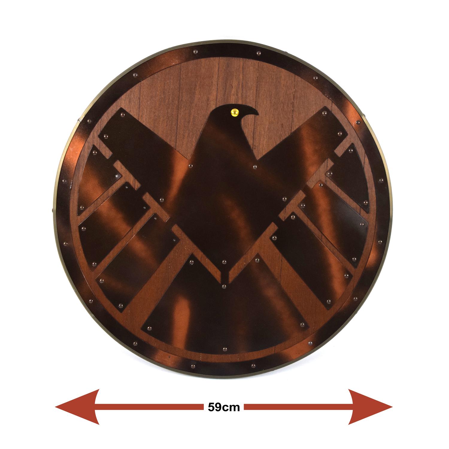 Trä Viking Dark Brown Eagle handgjord sköld SWE45
