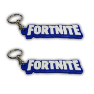 2x Fortnite nyckelring kedja blixtlås hängare