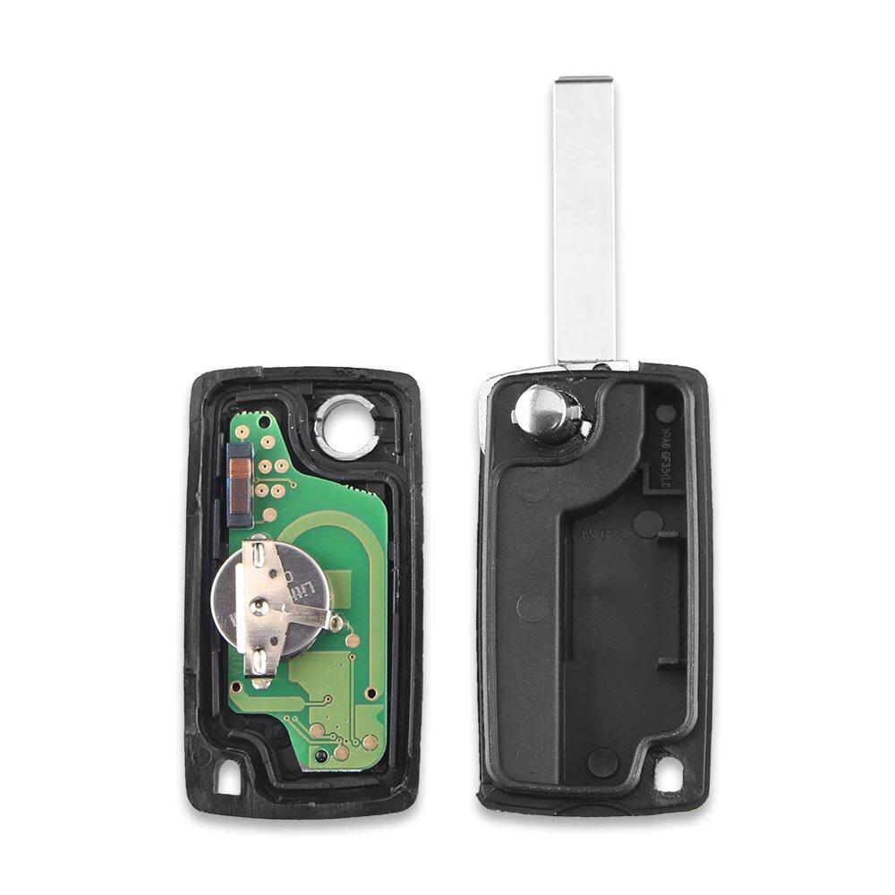 3-knapps fjärrnyckel CE0523 433MHz ID46 chip HU83 för Peugeot