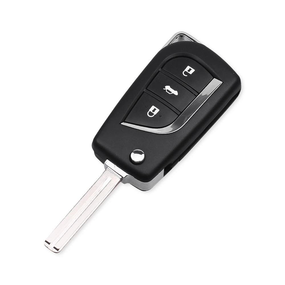 3 knappar Flip Key Shell Remote Case för Toyota