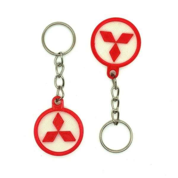 2x Mitsubishi tillbehör till nyckelringskedjan