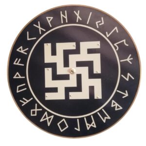 Trä Viking lycka handgjorda sköld SWE18