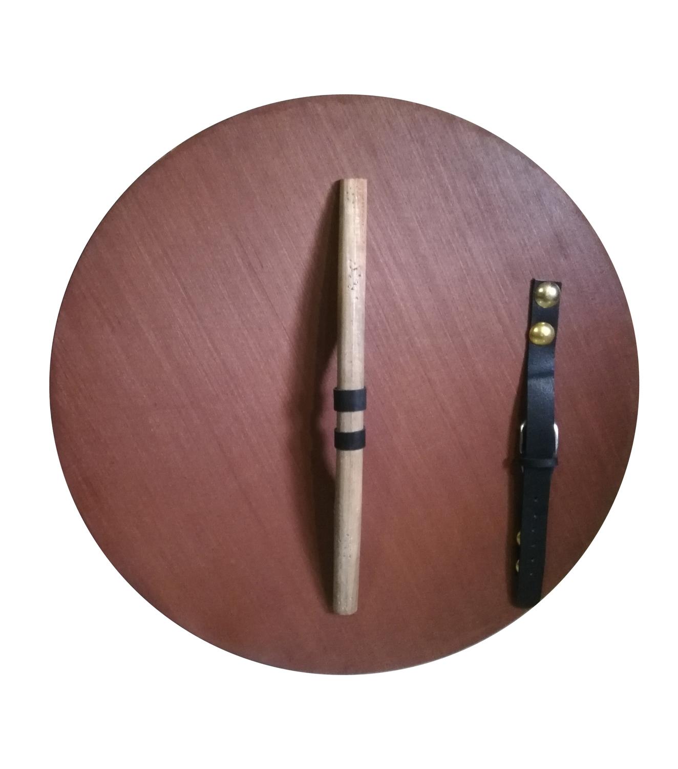 Trä Viking Odin Horn handgjord sköld SWE25