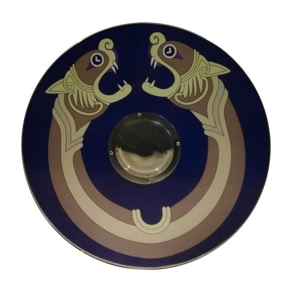 Trä Viking Larp Dragon handgjord sköld SWE32