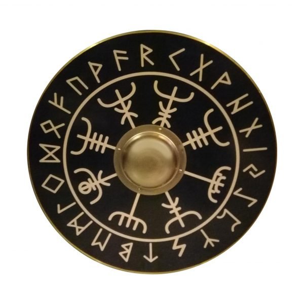 Trä Vegvisir Viking Compass handgjord sköld SWE33