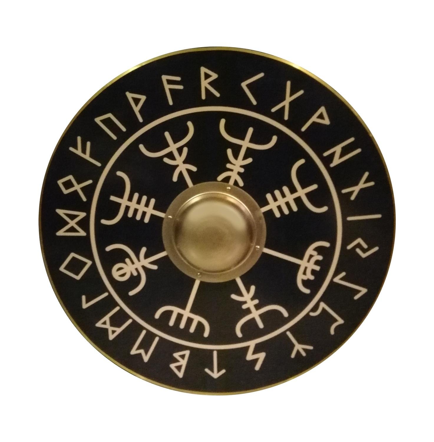 Trä Vegvisir Viking Compass handgjord sköld SWE33