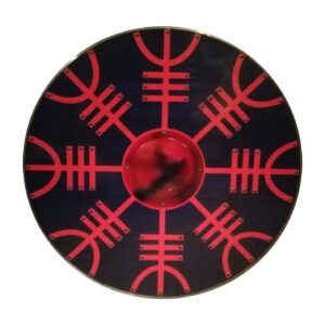 Träslavisk Viking Helm Of Awe handgjord sköld SWE36