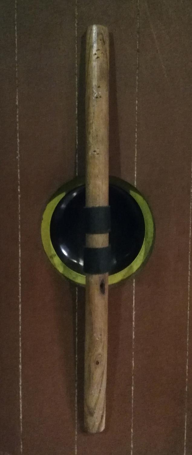 Trä Viking handgjord sköld metallhjul SWE41