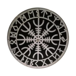Trä / metall Norse Helm Of Awe Viking Medieval Shield SWE56