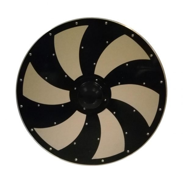 Trä / metall Medeltida läderbas Viking Shield SWE59