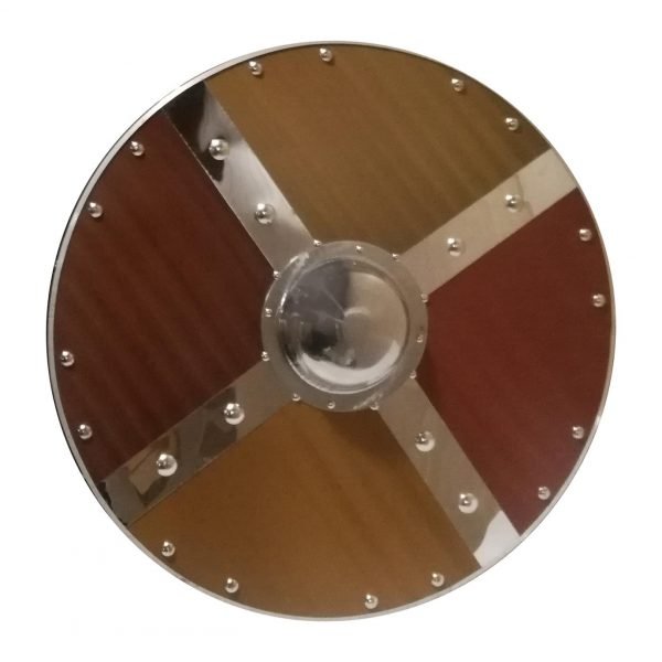 Trä / metall Medeltida Polerad Viking Shield SWE72