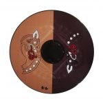 Trämedeltida lädergrepp Viking Shield SWE75