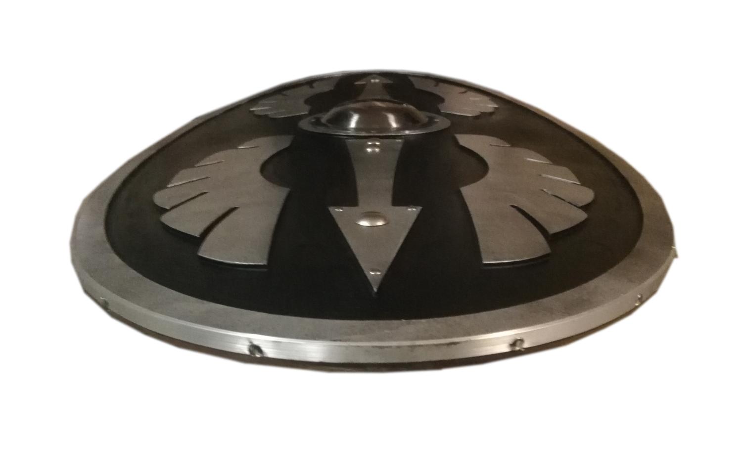 Trä Roman Scutum Black Curved Oval Shield SWE92