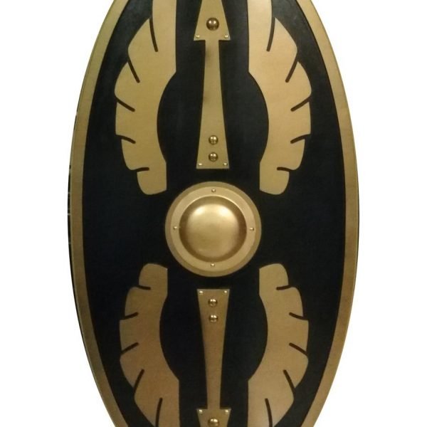 Trä / metall Medeltida läderbas Viking Shield SWE59