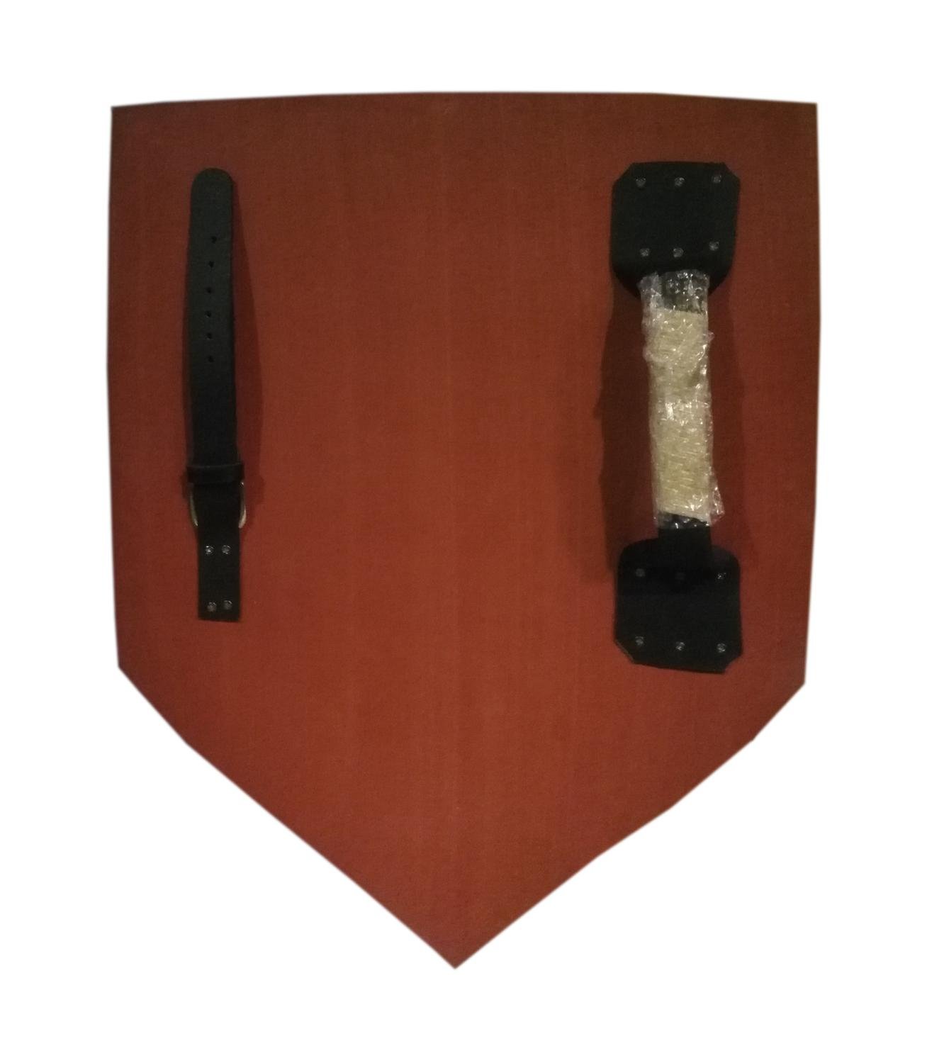 Trämedeltida Viking Cross Shield - Svart SWE102