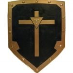 Trämedeltida Viking Cross Shield - Svart SWE102