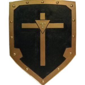 Trämedeltida Viking Cross Shield - Svart SWE102