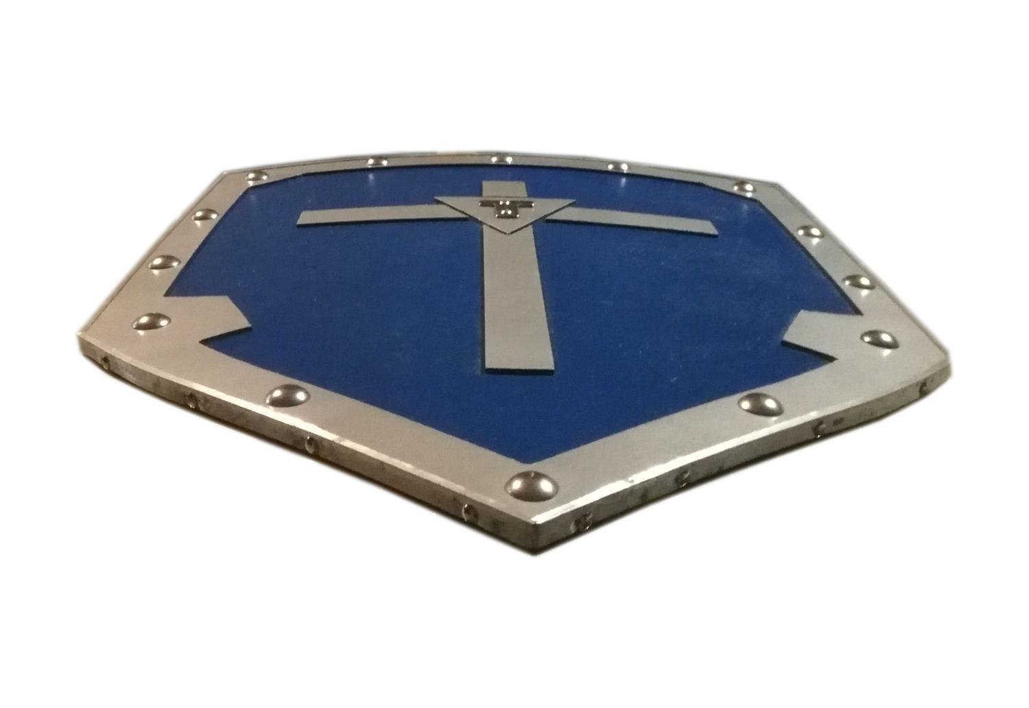 Trämedeltida Viking Cross Shield - Blå SWE104