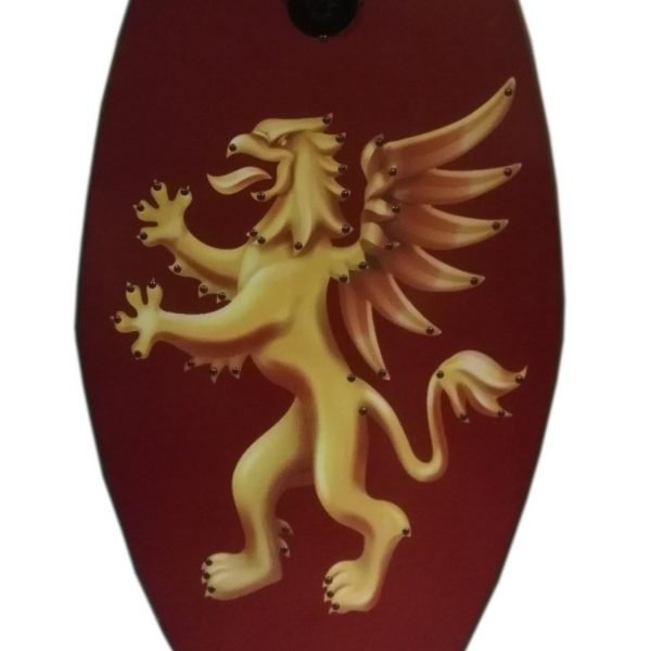 Trämedeltida Rustik Lion Viking Shield SWE134