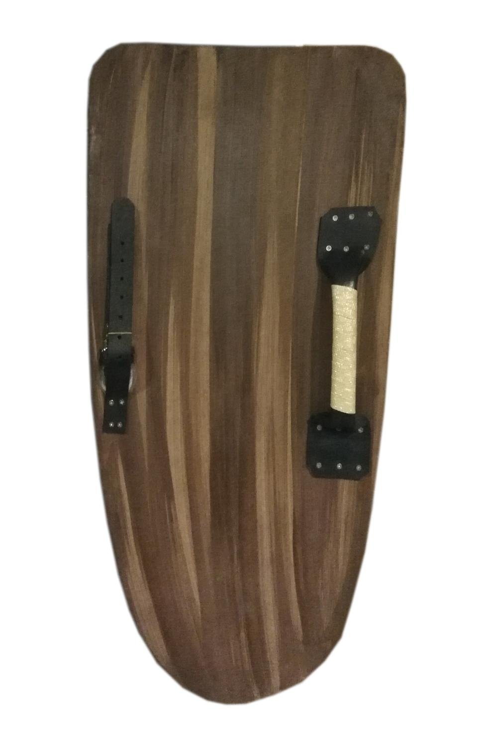 Trä Medeltida fleur de lis Viking Shield SWE136
