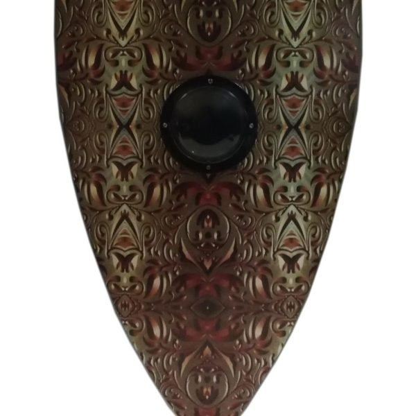 Trä Medeltida antika asiatiska Black Forest Shield SWE142