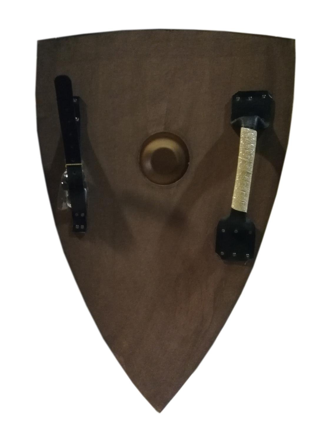 Trä Medeltida Bruce Rampant Lion Shield SWE145