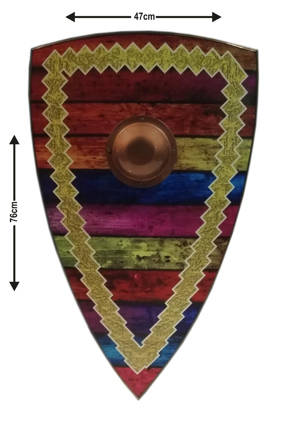 Trämedeltida Hippie Style Viking Shield SWE147