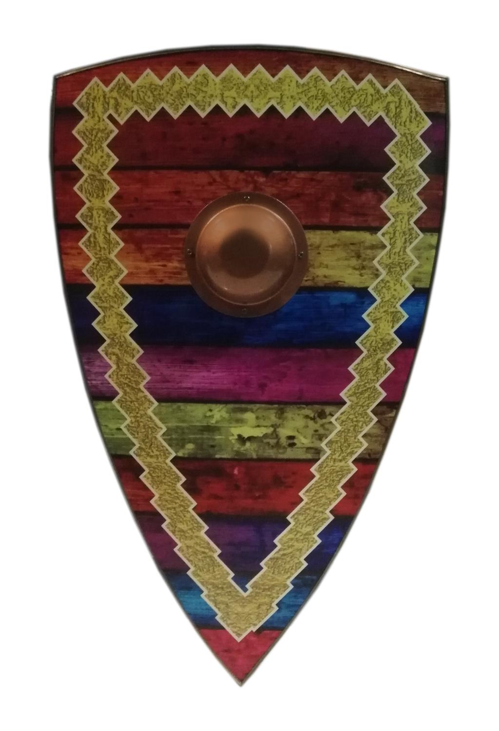 Trämedeltida Hippie Style Viking Shield SWE147