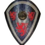 Trä Robert the Bruce Rampant Lion Medeltida sköld SWE149