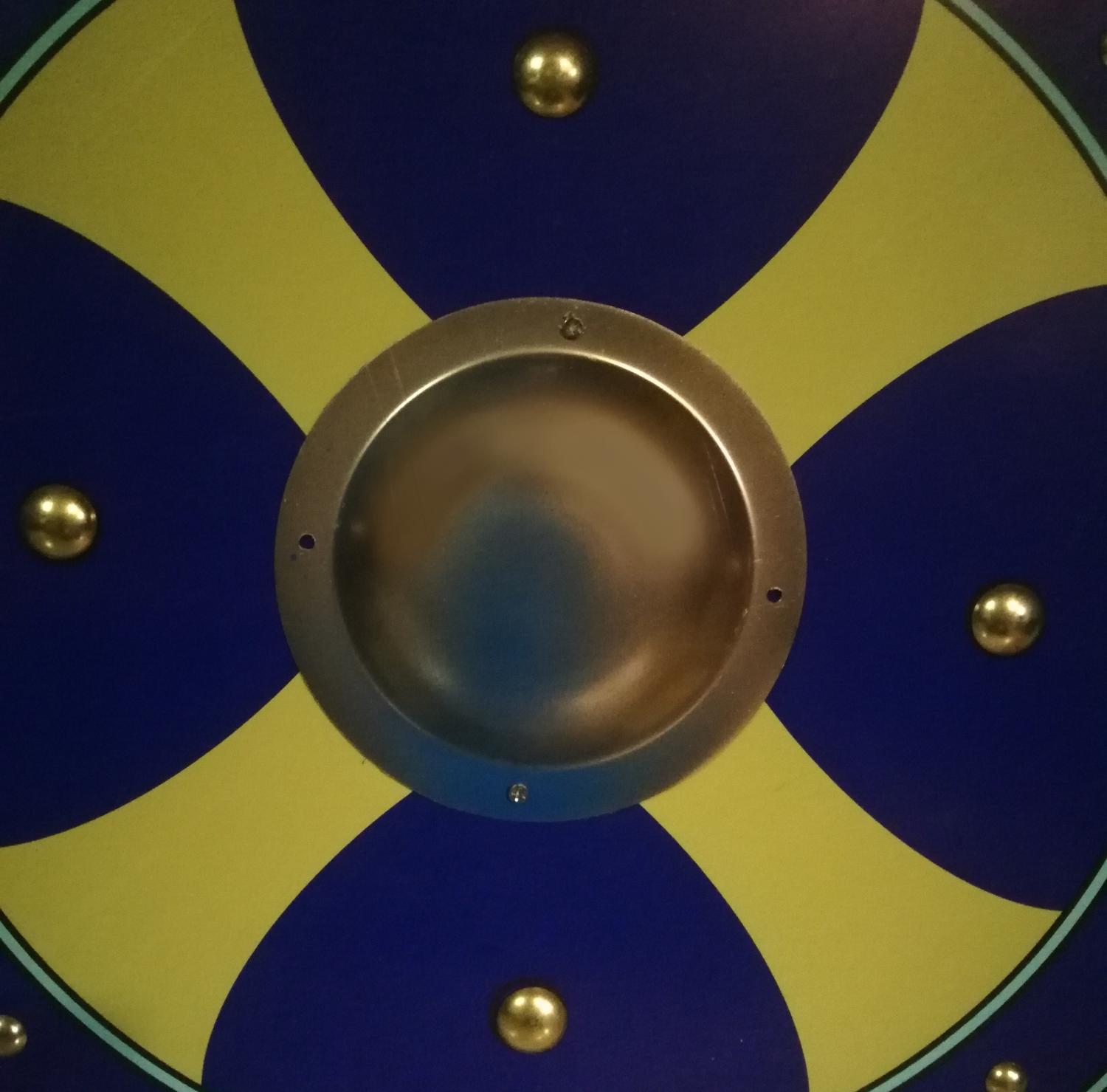 Trä/metall Medeltida bas Viking Shield SWE159