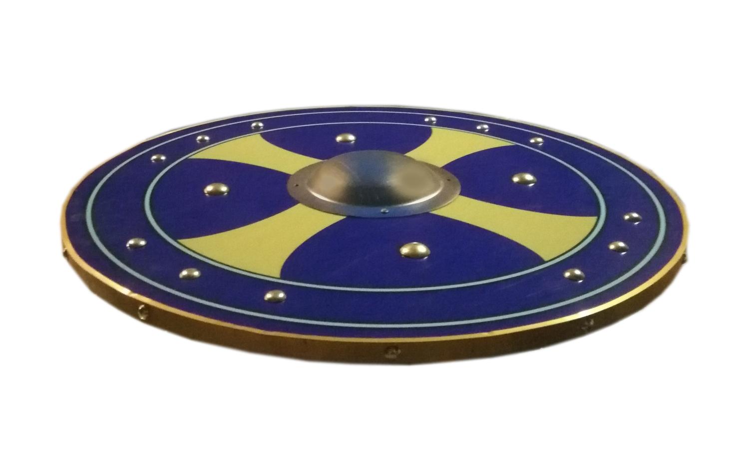 Trä/metall Medeltida bas Viking Shield SWE159