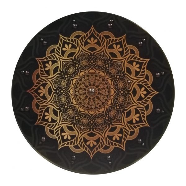 Wooden/ Medieval Mandala Jute Viking Shield SWE162