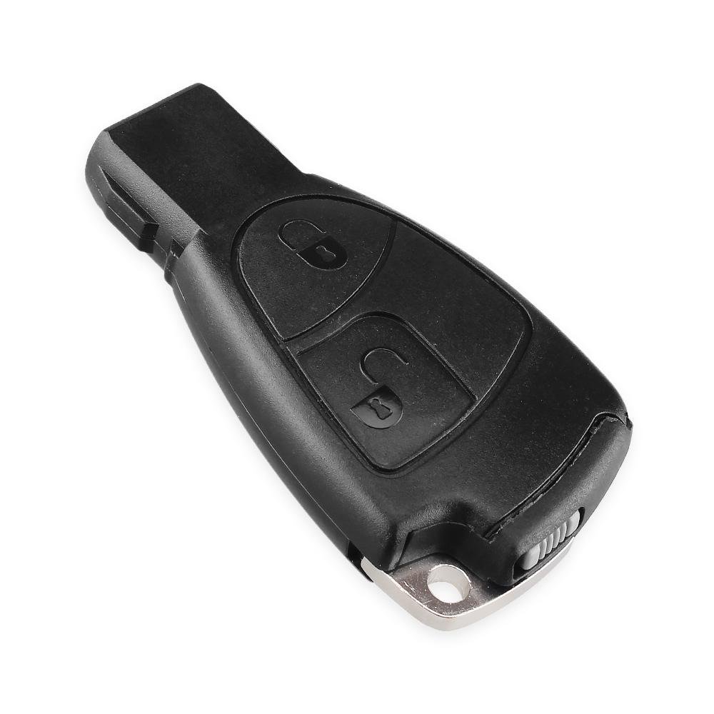 2 -knappen Remote Key Shell Battery Holder för Mercedes Benz