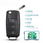 3 knappar 433Mhz fjärrnyckel 1J0959753AH för VW Volkswagen