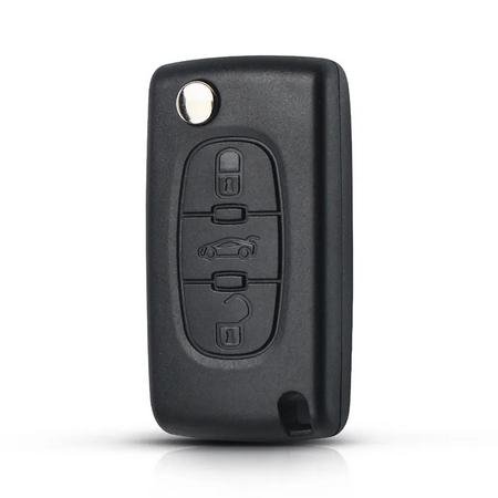 3-knappsnyckel CE0523 433MHz ID46 chip VA2 för Peugeot