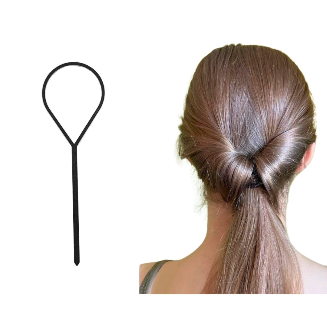 6x Hair Topsy Bun Braid hårstilsverktyg