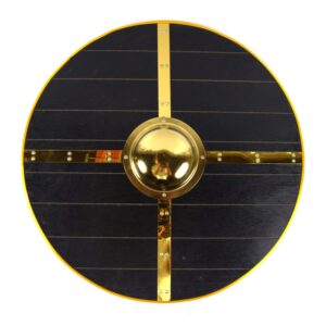Trä Medeltida Metal Cross Viking Shield SWE170