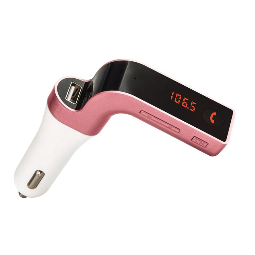 Bluetooth bil FM-sändarmodulator MP3 USB rosegold