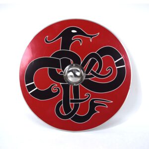 Trä Medeltida Dooms Snake Viking Shield SWE74