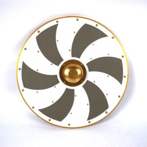 Trä / metall Medeltida läderbas Viking Shield SWE63