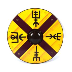 Trä Viking Runes Helm Of Awe Shield handgjorda SWE73