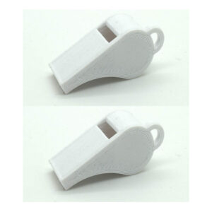 Visselpipa 2-pack PLA plast 118+ Db vit