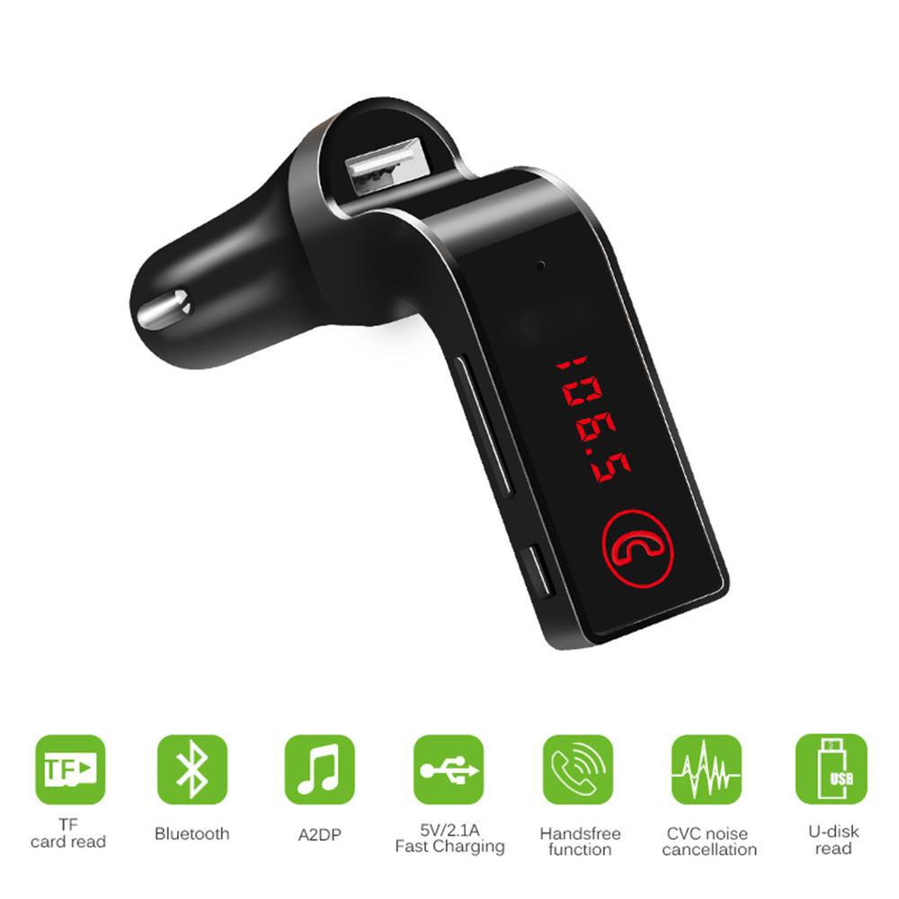 Bluetooth bil FM-sändarmodulator MP3 USB vit