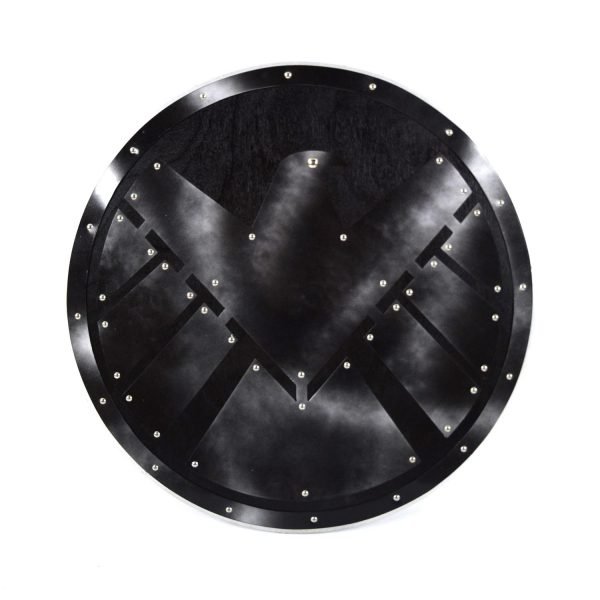 Trä Viking Black Eagle handgjord sköld SWE46